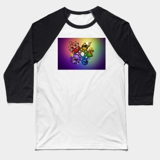 Fediverse Cover Art Baseball T-Shirt